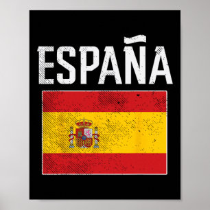Poster Espana Bandeira Espanha Futebol Espanhol Homens Mu