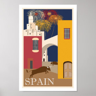 Poster Espanha Bull Vintage