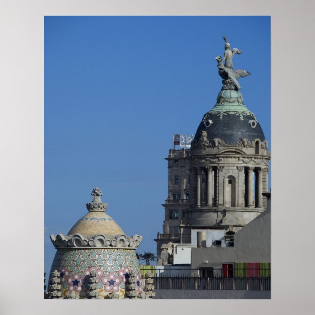 Póster Espanha, Catalunha, Barcelona. Cobertura de Barcel (Frente)
