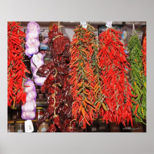 Poster Espanha, Catalunha, Barcelona, mercado La Bocaria