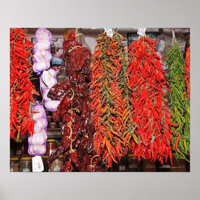 Poster Espanha, Catalunha, Barcelona, mercado La Bocaria (Frente)