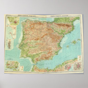 Poster Espanha composta, Portugal