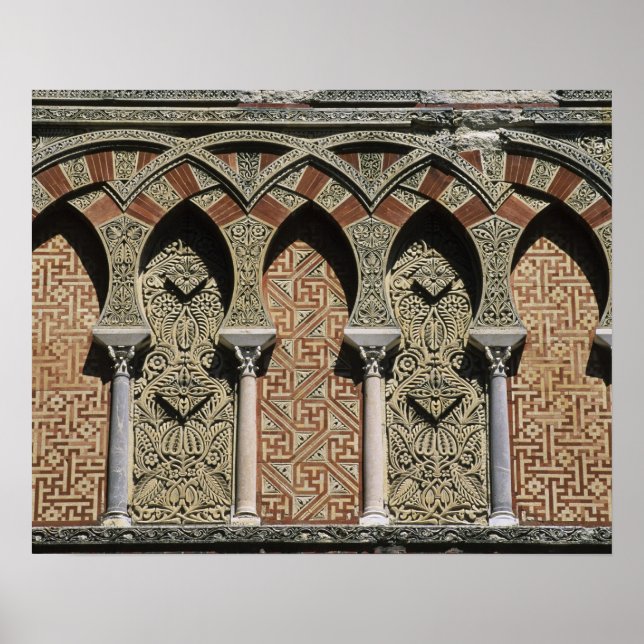 Póster Espanha, Córdova, Moorish mezquita (mesquita). (Frente)
