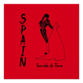 Póster ESPANHA Corrida de Toros (Touro)