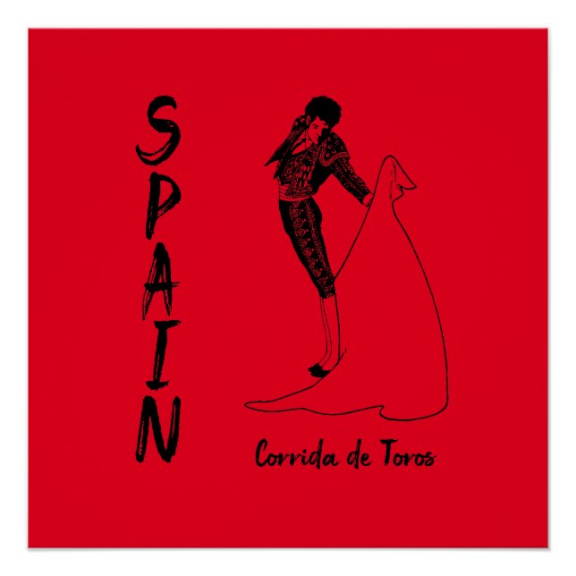 Póster ESPANHA Corrida de Toros (Touro) (Frente)