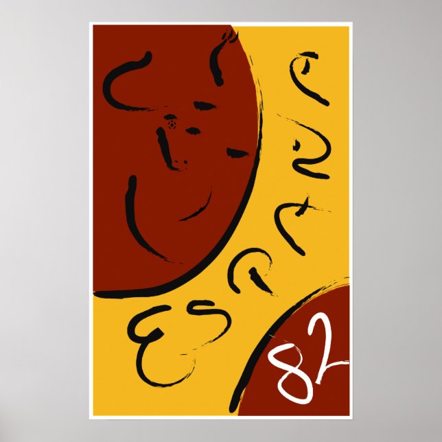 Póster Espanha da Copa do Mundo de 1982 (Frente)