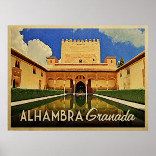 Póster Espanha de Alhambra Granada