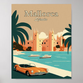 Poster Espanha de Arte Mallorca Minimalista