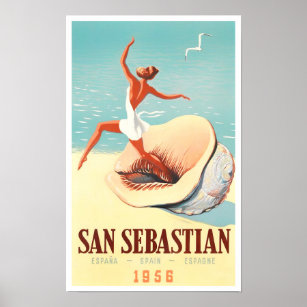 Poster espanha de San Sebastian, 1956