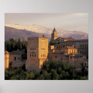 Poster Espanha, Granada, Andaluzia O Alhambra,