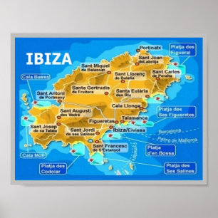 Poster Espanha - Ilhas Baleares - Ibiza - Eivissa -