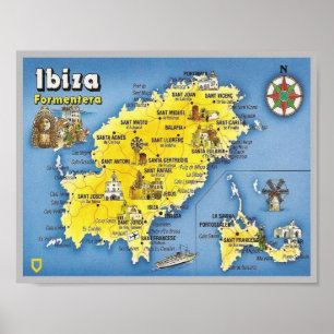 Poster Espanha - Ilhas Baleares - Ibiza - Eivissa -