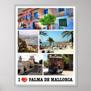 Poster Espanha - Ilhas Baleares - Maiorca - I Love -