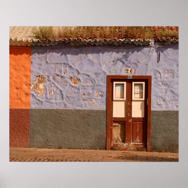 Póster Espanha, Ilhas Canárias, Tenerife, villa (Frente)