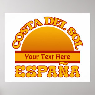 Póster ESPANHA personalizada Costa Del Sol