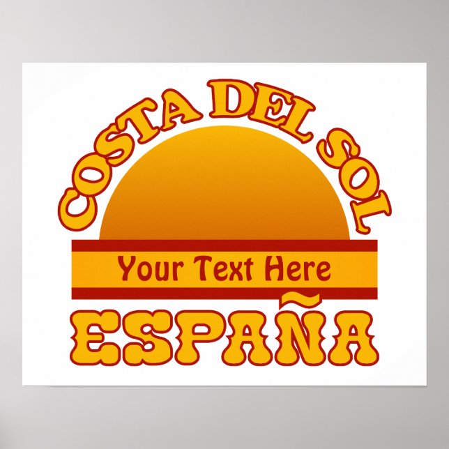 Póster ESPANHA personalizada Costa Del Sol (Frente)