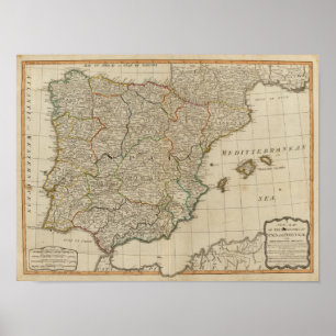 Poster Espanha, Portugal