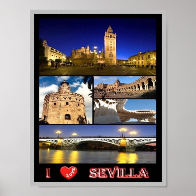 Poster Espanha - Sevilha - Eu Amo - (Frente)