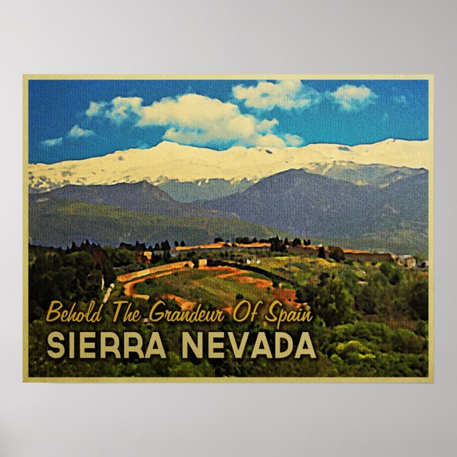 Póster Espanha Sierra Nevada (Frente)
