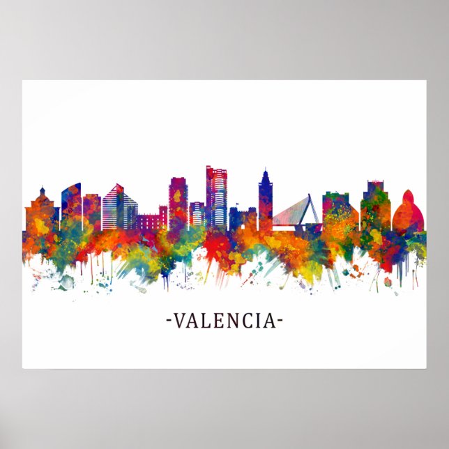 Poster Espanha Skyline (Frente)
