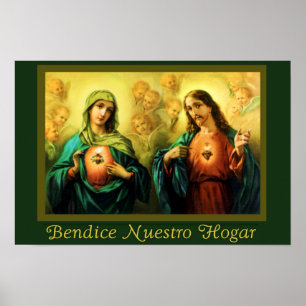 Poster espanhol Jesus & Virgen Bendicion del Hogar