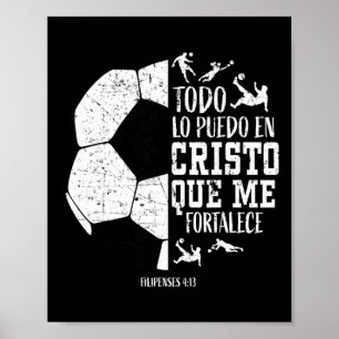 Poster Espanhol Spanish Christian Soccer Futebol Filipens