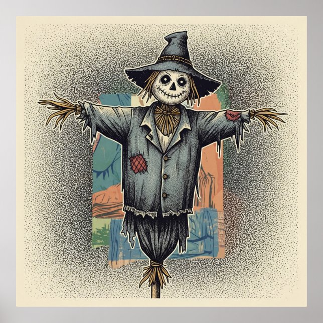 Poster Espantalho Sinistro Horror na Fazenda Gótica (Frente)