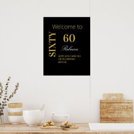 Poster Espanto de fundo de 60º aniversário do Elegante Mo