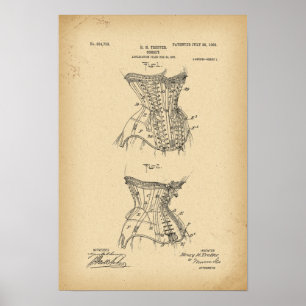 Póster Espartilho de 1908 patentes