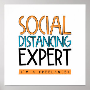 Poster Especialista em Distância Social. Sou um Freelanc