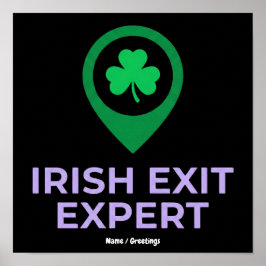 Poster Especialista em Saída Irlandesa Engraçado Dia de S