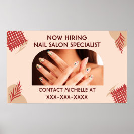 Poster Especialista em Salão de Unhas Contratando Agora P