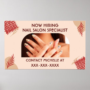 Poster Especialista em Salão de Unhas Contratando Agora P