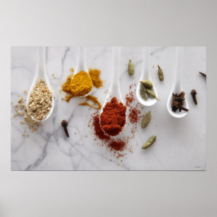 Poster Especiarias de aquecimento de Ayurvedic