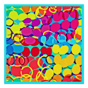 Póster Espectro Colorido Estiloso e Chique