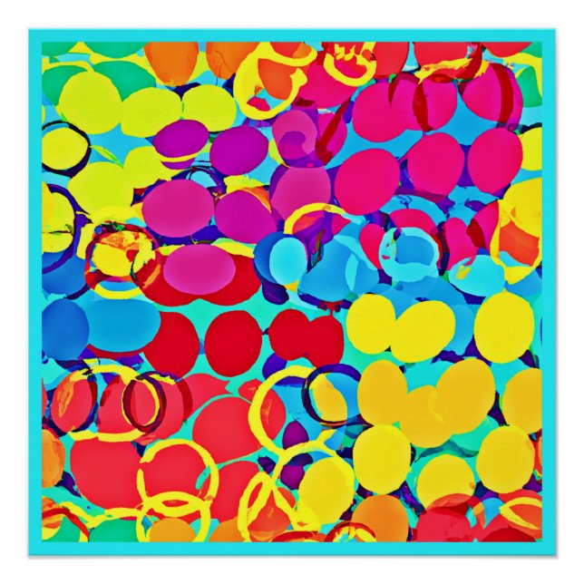 Póster Espectro Colorido Estiloso e Chique (Frente)