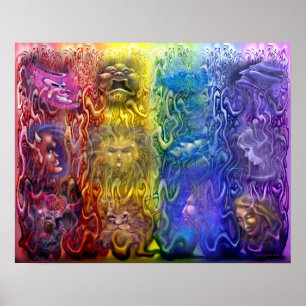 Poster Espectro entrelaçado da emoção