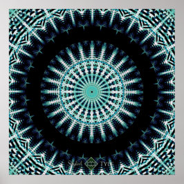 Póster Espectro Mandala de Onda Sonora