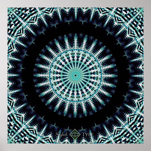 Póster Espectro Mandala de Onda Sonora (Frente)