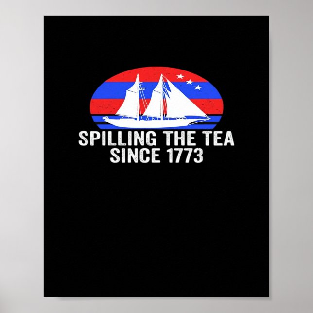 Poster Espelhamento Do Chá Desde 1773 Clássico (Frente)