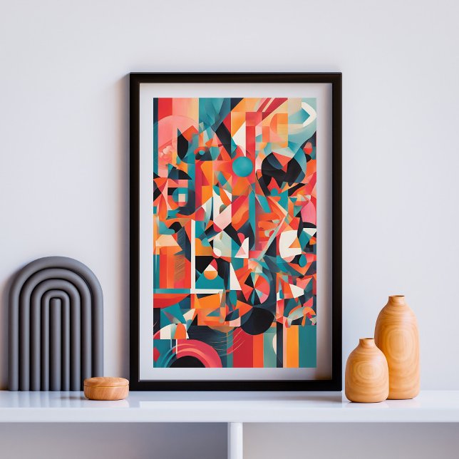 Poster Espelhamento Urbano: Ecos em Cor (Criador carregado)