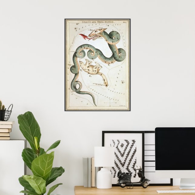 Poster Espelho da Urânia, Mapa Celestial da Astronomia Vi (Escritório em casa)