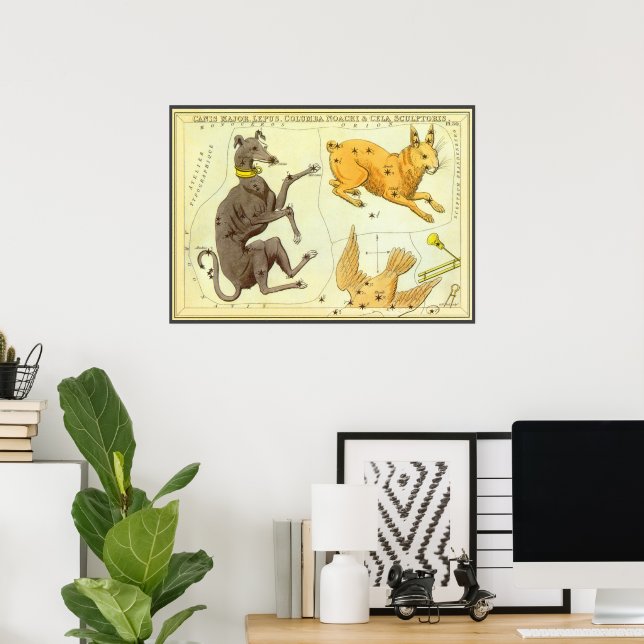 Póster Espelho da Urânia, Mapa Celestial da Astronomia Vi (Escritório em casa)