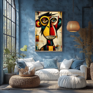 Poster Espelho Primitivo Expressionismo Abstrato Contempo