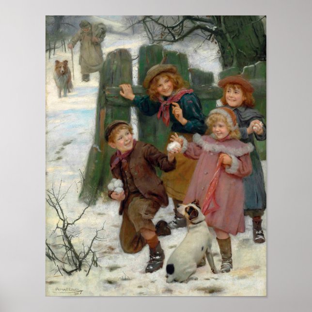 Poster Espera, Aí Vem Ele. | Arthur John Elsley (Frente)