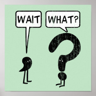 Póster Espera, O Quê? Gramática Humor