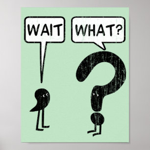 Poster Espera, O Quê? Humor Gramatical