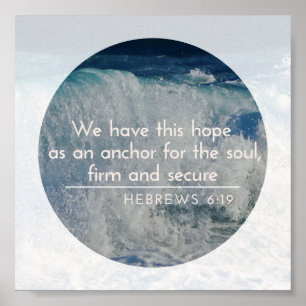 Póster Esperança como uma âncora Poster-Hebrews6