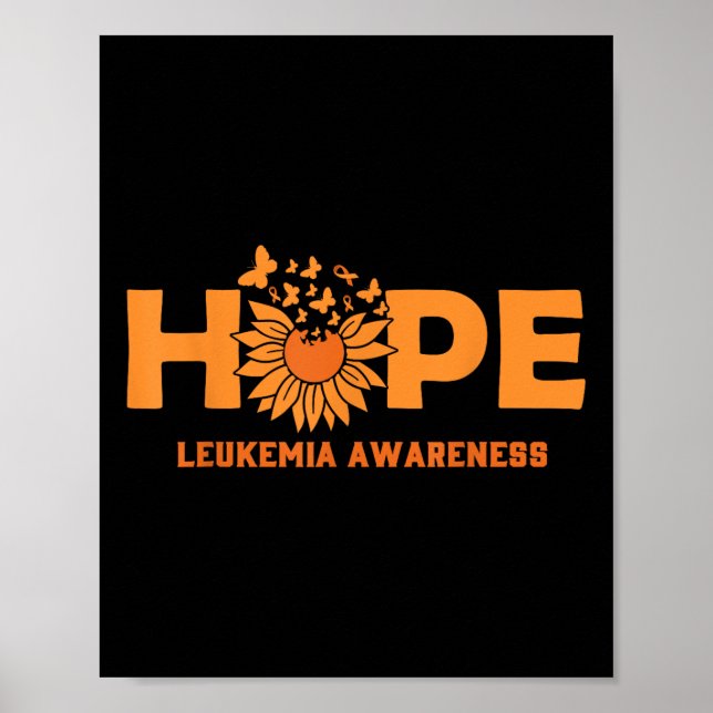 Poster Esperança Conscientização da Leucemia Leucemia Cân (Frente)