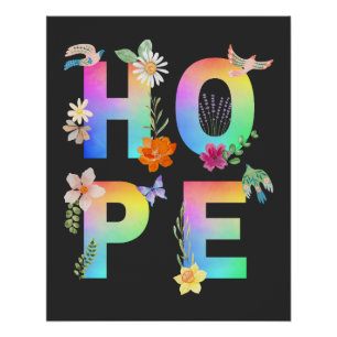 Póster Esperança de inspiração motivacional artística pos